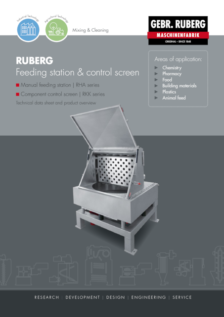 Feeding Station &amp; Control Sieve product brochure